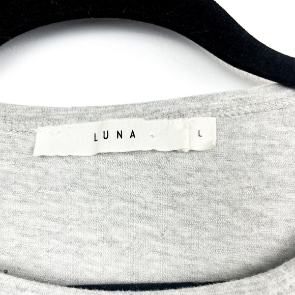 Luna Short Sleeve Tee with V Neck and Floral Embroidery - Picture 2 of 9